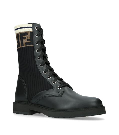 fendi black.boots|Fendi military boots.